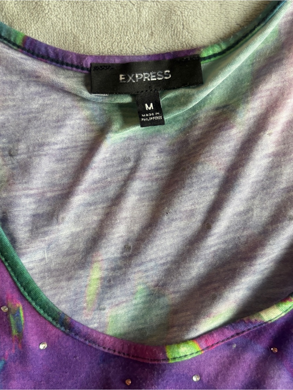 Abstract 90s Print Express Tank Top - Picture 2 of 2
